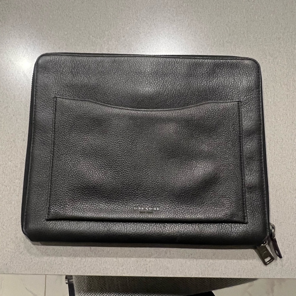 Coach Pebbled Leather Portfolio